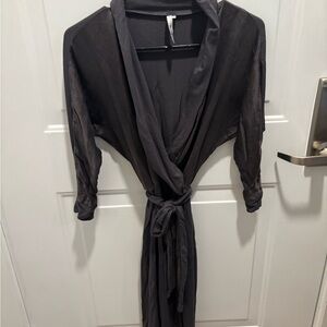 Michael Stars Gray Luxurious Wrap Robe